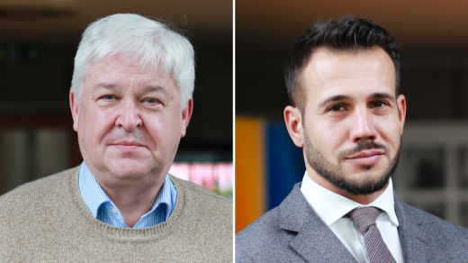 Miroslav Zámečník a Robin Maialeh v pořadu Pro a proti