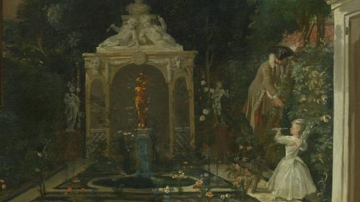  Cornelis Troost: An Amsterdam Canal House Garden; Rijksmuseum; ;