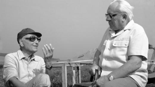 Elmar Klos a Karel Zeman v roce 1974