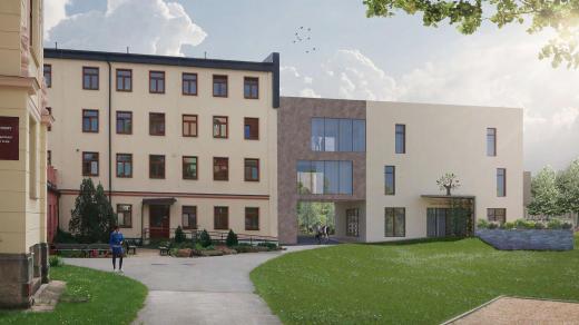 Královéhradecký kraj začal ve Vrchlabí budovat domov se zvláštním režimem - vizualizace