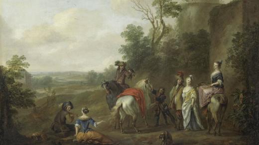 Karel van Falens: Hunting Party; Rijksmuseum; ;