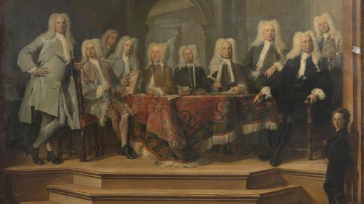 Cornelis Troost: Regents of the Aalmoezeniersweeshuis Orphanage in Amsterdam, 1729; Rijksmuseum; ;