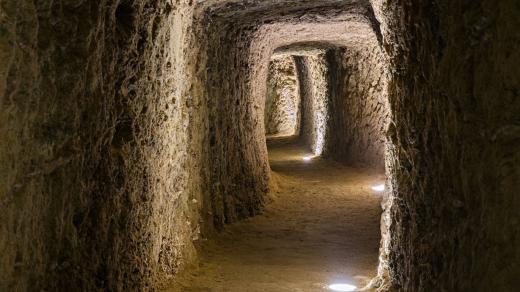 Hlavní chodba Přeskačského podzemí má délku 35 metrů
