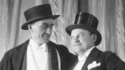 Písničkář Karel Hašler a divadelník Karel Faltys