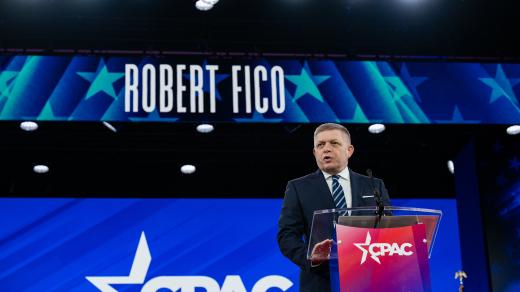 Slovenský premiér Robert Fico při svém projevu na konferenci konzervativců CPAC
