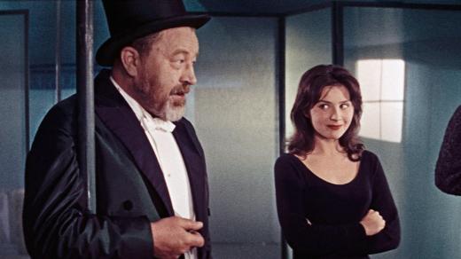 Jan Werich, Emília Vášáryová a Vlastimil Brodský ve filmu Až přijde kocour (Vojtěch Jasný, 1963)