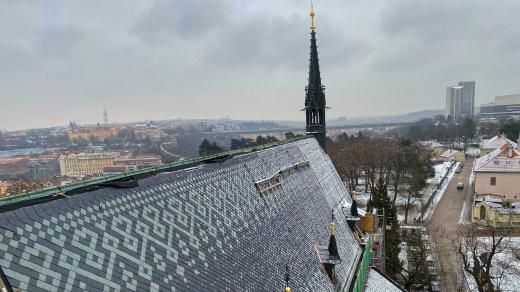Střecha baziliky svatého Petra a Pavla na Vyšehradě