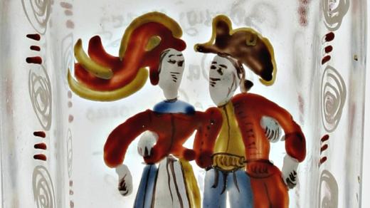 Detail osmiboké prysky z Budislavi, období okolo roku 1830