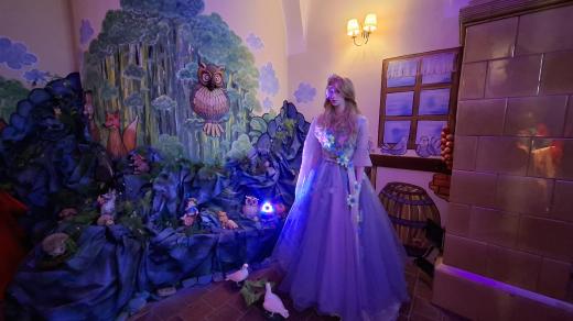 Během prohlídky se děti sešly s mnoha princeznami ze známých pohádek