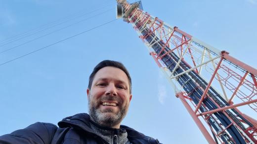 Zdeněk Truhlář u vysílače Kojál