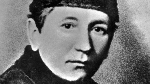Jaroslav Hašek před odjezdem z Moskvy do Československa