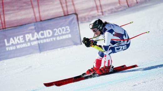 Jan Zabystřan při super-g v kombinaci
