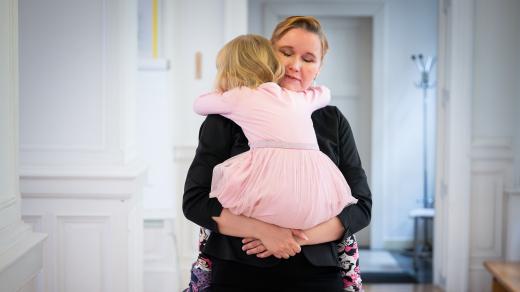 Nevidomá maminka Alena Terezie Vítek s dcerou Šarlotou