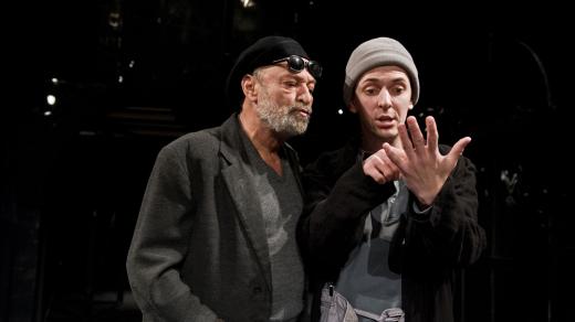 Petr Červinka (vlevo) při představení Kupec benátský