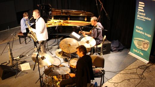 Petr Malásek & František Kop Quartet ve studiovém sále Českého rozhlasu České Budějovice