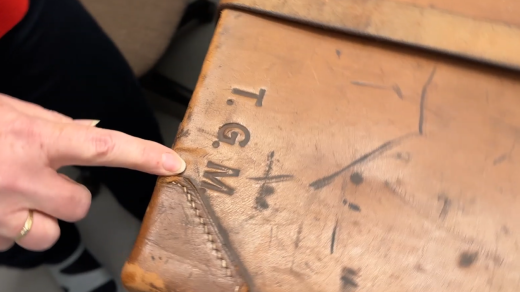 Masarykův kufr s iniciálami TGM