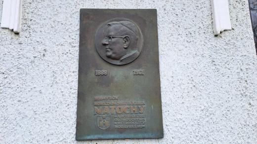 Pitín, Josef Karel Matocha, rodný dům, pamětní deska