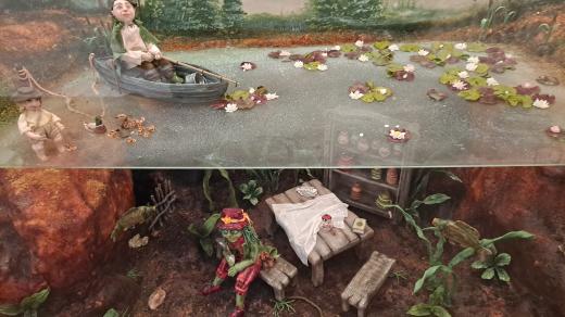 V třeboňském muzeu nemůže chybět marcipánový rybník. S pohledem na hladinu i pod ní