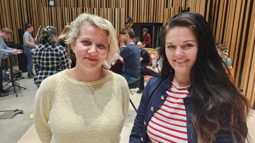 Skladatelka Petra Šuško (vlevo) a ředitelka projektu Marcela Kysová