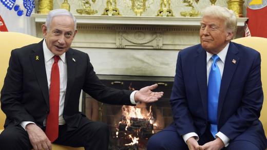 Izraelský premiér Benjamin Netanjahu (vlevo) a americký prezident Donald Trump