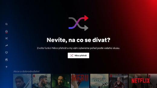 Netflix s novou funkcí Něco přehrát