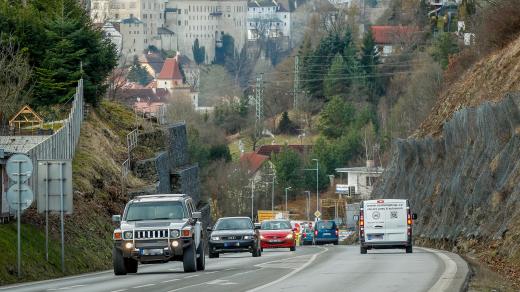 Doprava na hlavním průtahu Českým Krumlovem