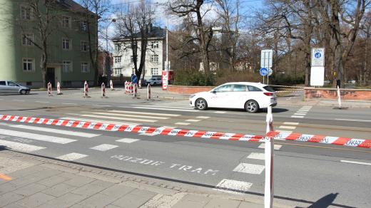 Přechod pro chodce na křižovatce ulic Havlíčkova, Krapkova a Wolkerova v Olomouci