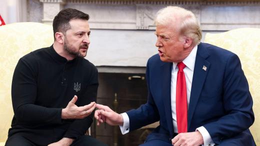 Prezidenti Volodymyr Zelensky a Donald Trump v Bílém domě