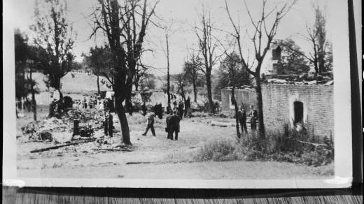 Osada Ploština po vypálení