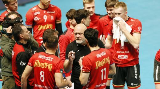 Jihostroj České Budějovice, uprostřed trenér Zdeněk Šmejkal