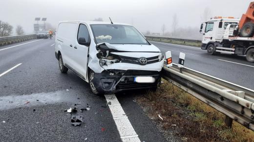 Hromadná nehoda šesti aut na D35 ve směru od Mohelnice na Olomouc na 258. kilometru