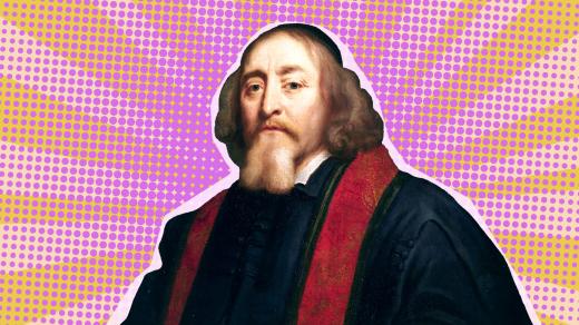 Dnes známe podobu Komenského jen ze stylizovaných portrétů (koláž)