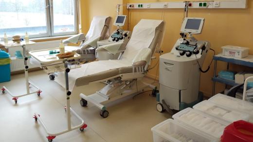 Odběrová místnost Hematoonkologického oddělení Fakultní nemocnice Plzeň