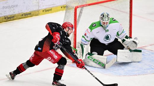Mladoboleslavský brankář Dominik Furch v zápase s Hradcem Králové