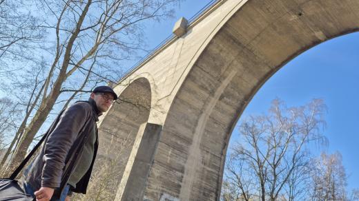 Martin Plevný u chebského viaduktu