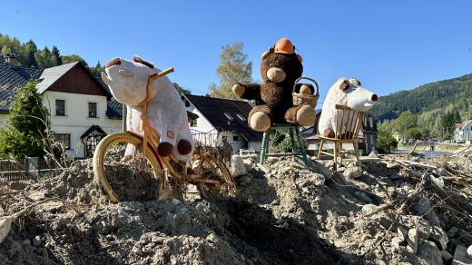 Jeseník během povodní v září 2024