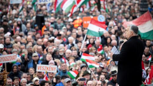 Viktor Orbán na oslavách výročí maďarské revoluce v roce 1848