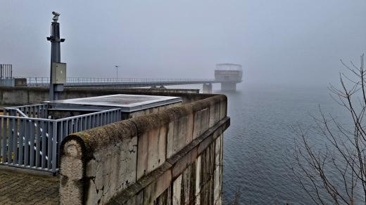 Slezská Harta, hráz, konec března 2022