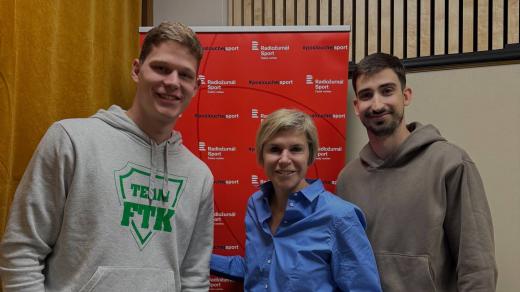 Kordisté Jakub Jurka a Martin Rubeš s Kateřinou Neumannovou