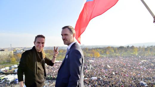 Ivan Bartoš a Zdeněk Hřib z České pirátské strany (v roce 2020)