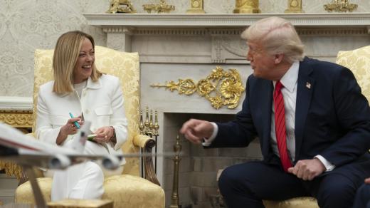 Giorgia Meloniová a Donald Trump