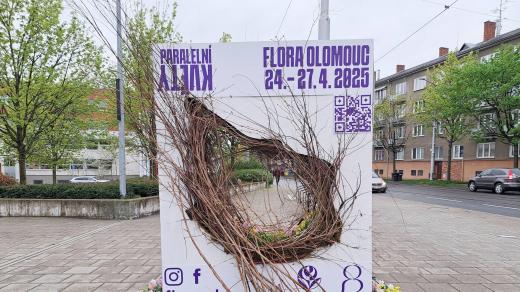 Upoutávka před výstavištěm Flora na letošní jarní expozici