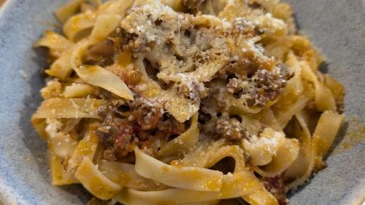 Tagliatelle s lilkovým ragú