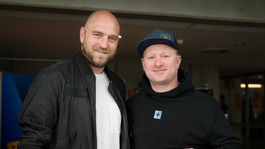 Bývalý fotbalista Martin Latka a moderátor Ladislav Hampl