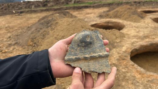 Rataje na Kroměřížsku, vykopávky, nález tři tisíce let starého osídlení při stavbě kompostárny