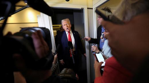 Donald Trump na palubě Air Force One