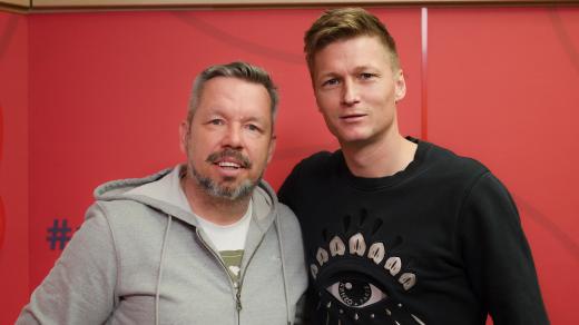 Fotbalista Václav Procházka a moderátor Pavel Horváth
