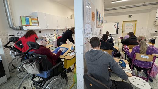 Škola pro hendikepované děti v provizorních prostorách