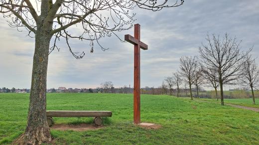 Dřevěný kříž v Aleji prvňáčků by měl vydržet aspoň 50 let