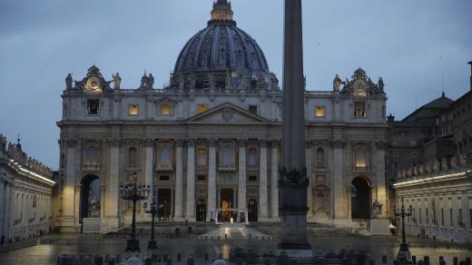 Papež František na Náměstí svatého Petra v Říme v roce 2020